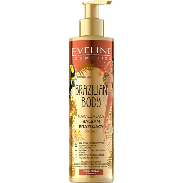 Eveline Cosmetics Brazilian Body balsam autobronzant pentru bronzare treptata 200 ml