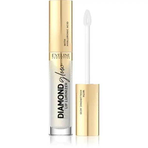 Eveline Cosmetics Diamond Glow Luciu de Buze sclipitor cu acid hialuronic culoare 07 Golden Dust 4.5 ml