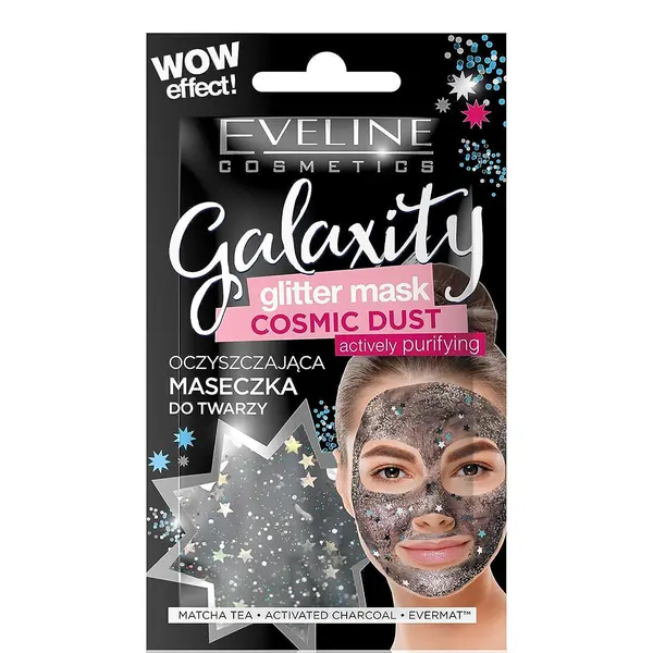 Eveline Galaxity Glitter Black Actively Purifying Face Mask 10ml