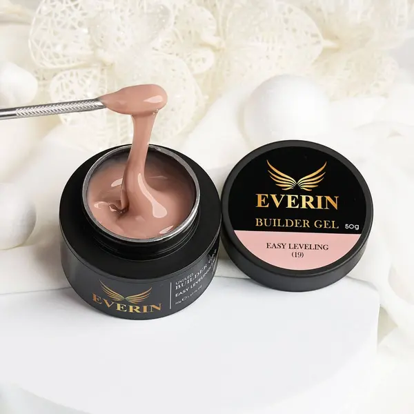Everin Builder Gel Easy Leveling 19 – Gel Construcție Autonivelant 50g (Warm Cocoa Nude)