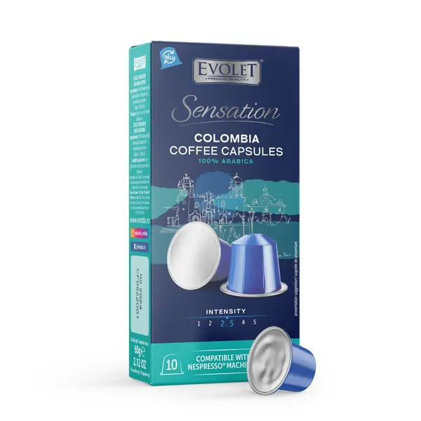 Evolet Sensation Columbia capsule compatibile Nespresso 10 buc