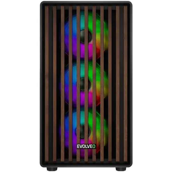 Evolveo Carcasa PC EVOLVEO Panthera, 6 ventilatoare ARGB 120mm, Negru