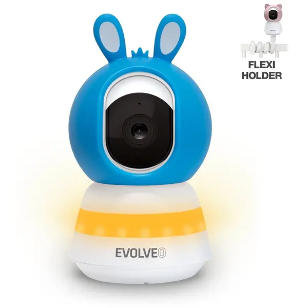 Evolveo Monitor pentru copii EVOLVEO Baby Monitor LUX – Smart 360°, Monitor video inteligent pentru copii cu Night Vision, Miscare, plans, temperatura, umiditate, albastru