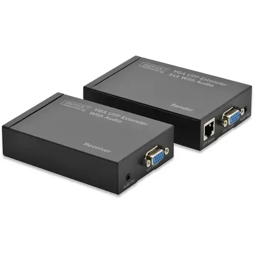 Extender Audio/Video, 300m, prin Cat5. Digitus
