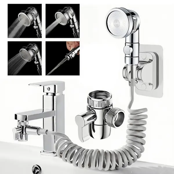 Extensie dus pentru robinet, cap dus si furtun flexibil 150 cm