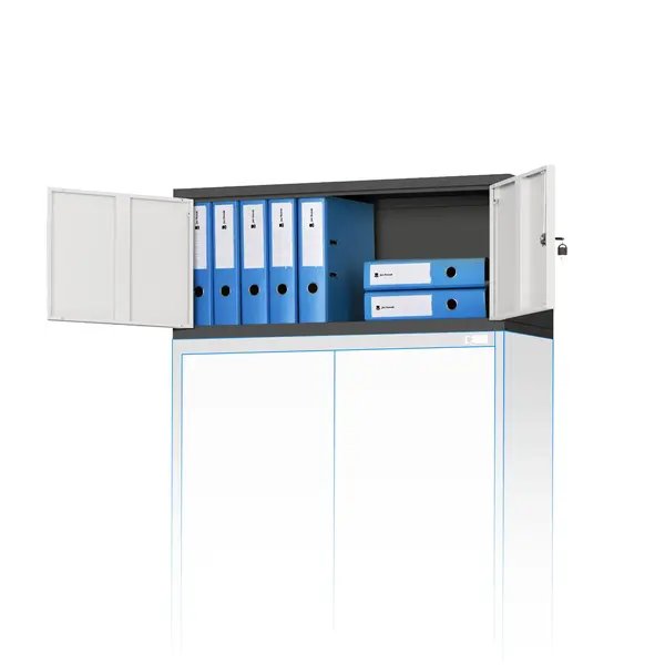Extensie pentru dulap EWA, 900 x 380 x 400 mm: antracit-alb Extensie pentru dulap EWA, 900 x 380 x 400 mm: antracit-alb