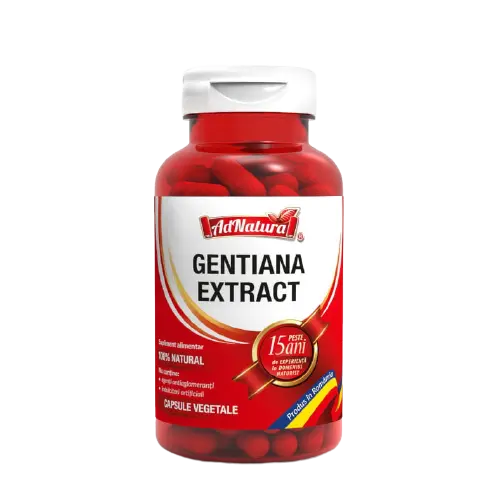 Extract de gentiana, 60 capsule, AdNatura