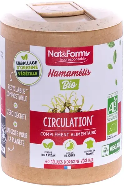 Extract de hamamelis, 60 capsule, Nat&Form