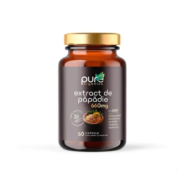 Extract de Papadie – Echilibru hepatic - 60cps PureOrganics