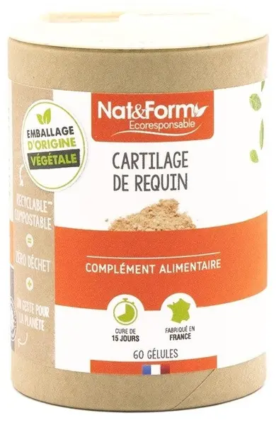 Extract din cartilaj de rechin, 60 capsule, Nat&Form