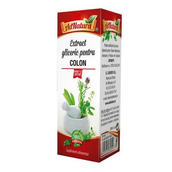 Extract gliceric pentru colon, 50 ml, AdNatura