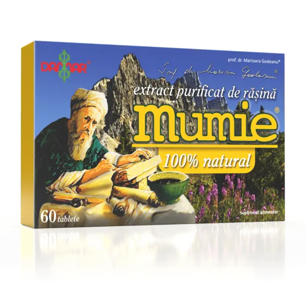 Extract purificat de rasina Mumie, 60 tablete, Damar