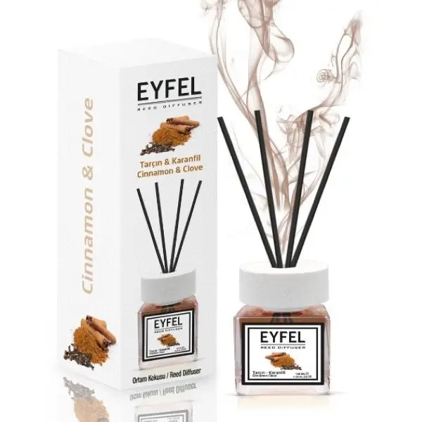 Eyfel Odorizant de camera, cu betisoare, 120 ml, Cinammon Clove