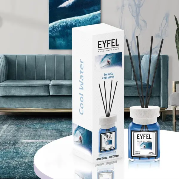 Eyfel Odorizant de camera, cu betisoare, 120 ml, Cool Water