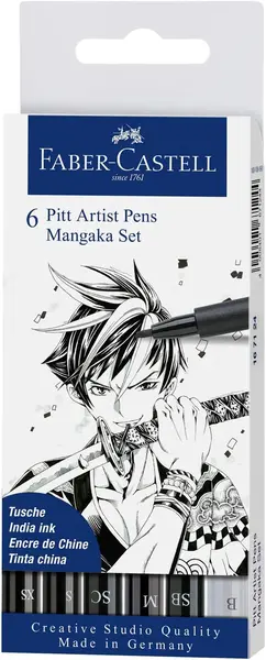Faber-Castell Pitt Artist Manga Set - Mangaka, 6 bucăți