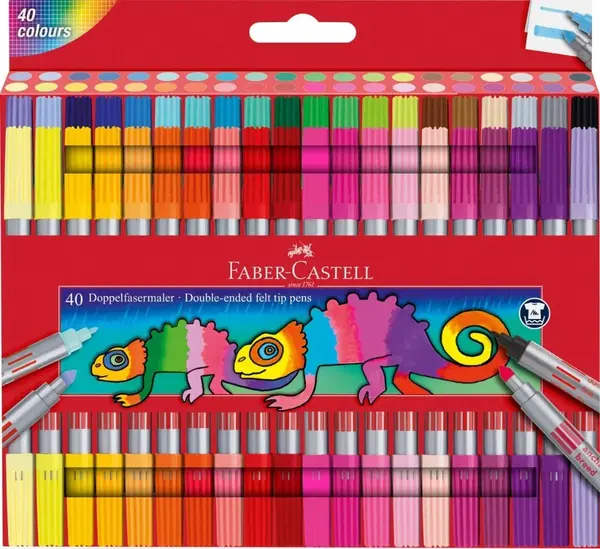Faber-Castell set de stilouri duble cu vârf de pâslă - 40 de culori