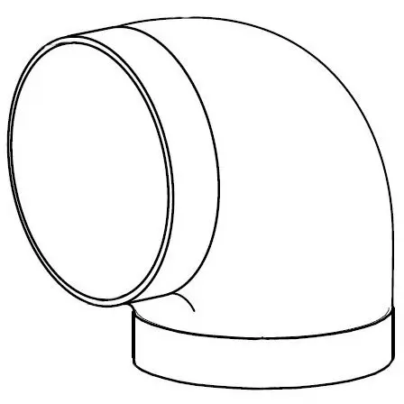 Faber Cot pentru tub ventilatie 90 grade, 125mm
