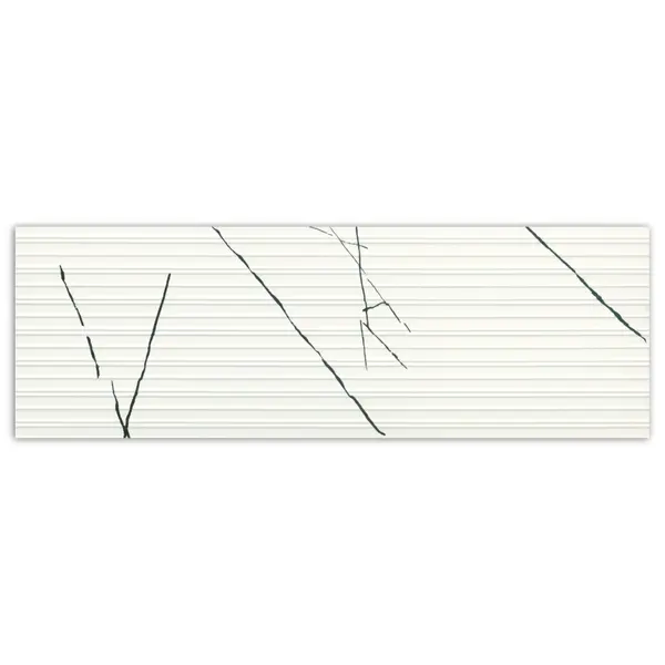 Faianta decorativa Agatha White rectificata 40x120 lucioasa