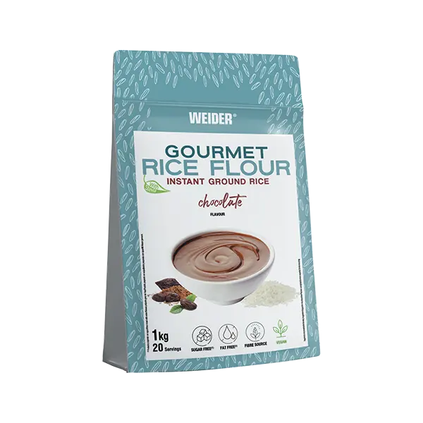 Faina de orez cu aroma de ciocolata Gourmet Rice Flour, 1000g, Weider