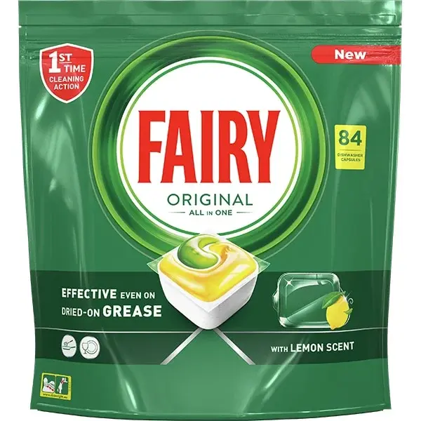 Fairy Detergent pentru masina de spalat vase, 84 capsule, Original