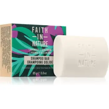Faith In Nature Lavender & Geranium șampon organic solid cu lavanda