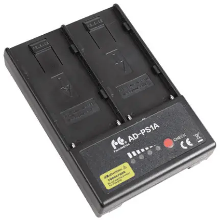 Falcon Eyes Adaptor Falcon Eyes AD-PS1A de la NP-F la V-mount cu 2 sloturi pentru NP-F550 NP-F750 NP-F970