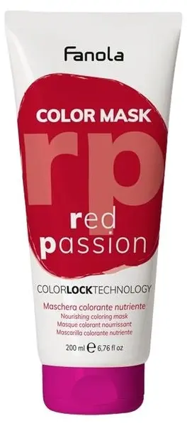 Fanola Color Mask Mască colorantă hrănitoare și hidratantă, Red Passion, 200 ml