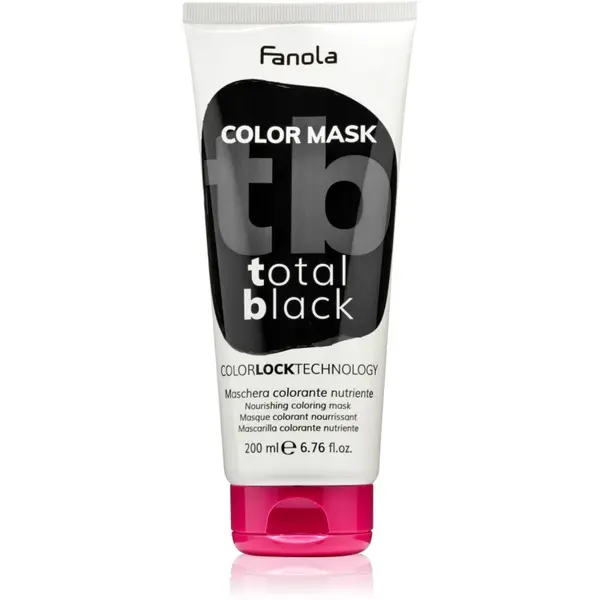 Fanola Color Mask mască colorantă pentru păr TOTAL BLACK 200 ml
