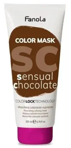 Fanola Color Mask, mască colorată hrănitoare și hidratantă, Sensual Chocolate, 200 ml