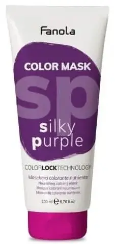 Fanola Color Mask, mască colorată hrănitoare și hidratantă, Silky Purple, 200 ml