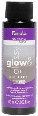Fanola No Yellow Color Vopsea cremă tonifiantă Glow & Glossy, T.12, 60 ml