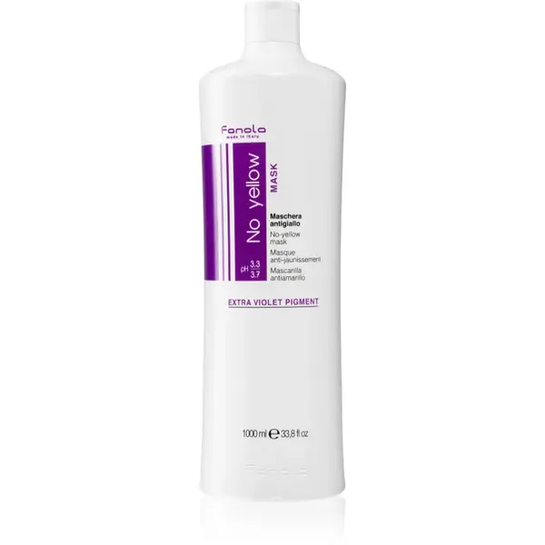 Fanola No Yellow Mask Masca de par neutralizeaza tonurile de galben 1000 ml