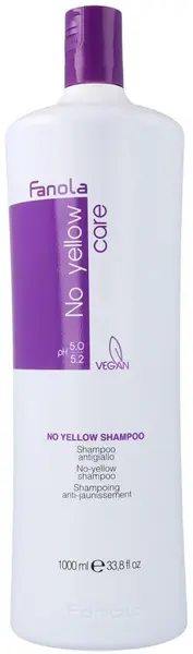 Fanola No Yellow Șampon matifiant pentru păr blond și decolorat, 1000 ml