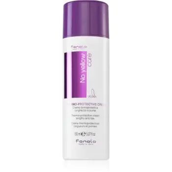 Fanola No Yellow Thermo-Protective Cream cremă hrănitoare și termo-protectoare pentru parul blond cu suvite
