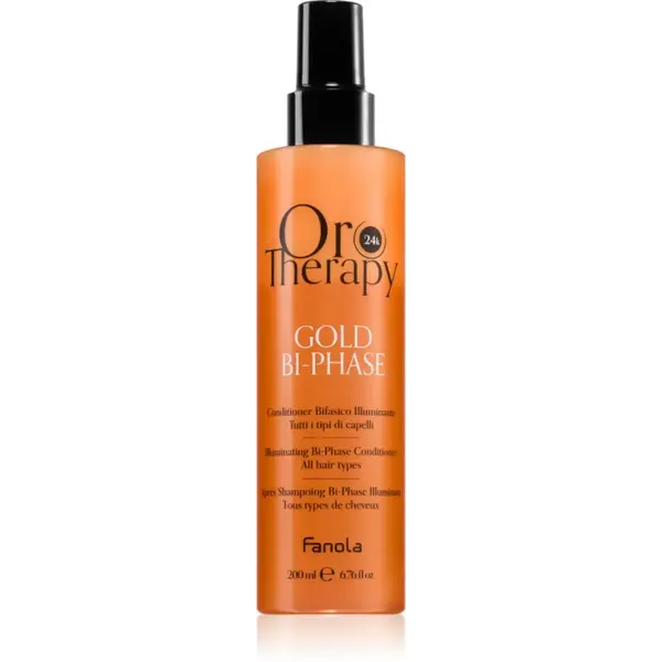 Fanola Oro Therapy Gold Bi-Phase balsam fara clatire in 2 faze 200 ml