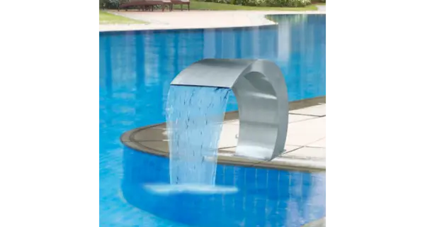 Fantana tip cascada pentru piscina din otel inoxidabil 45 x 30 x 60 cm