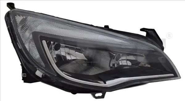 Far dreapta 2 H7, electric, cu motoras, fundal negru cromat OPEL ASTRA J intre 2012-2015