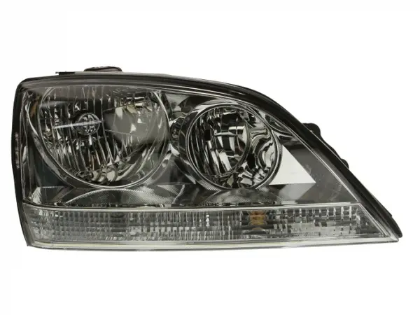 Far dreapta (H1 H7, reglaj electric, cu motoras, fundal cromat, fundal transparent) KIA SORENTO 2002-2009