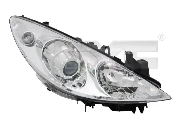 Far dreapta (H1 H7, reglaj electric, cu motoras, fundal cromat) PEUGEOT 307, 307 CC, 307 SW