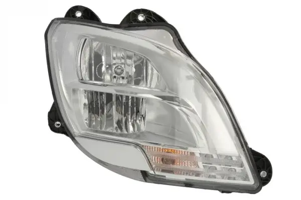 Far dreapta (H1 LED PY21W, manual, fara motor, cu lumina de zi, culoare insert: crom platina, culoare indicator: transparent) potrivit DAF CF, XF 106 10.12-