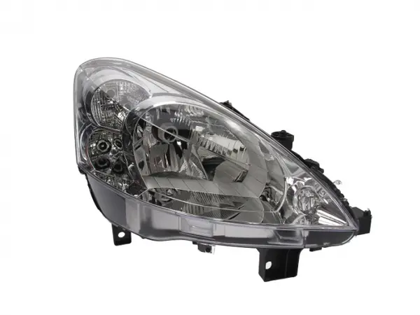 Far Dreapta (H4, electric, cu motor, culoare insert: cromat) potrivit PEUGEOT PARTNER, PARTNER TEPEE, PARTNER MINIVAN