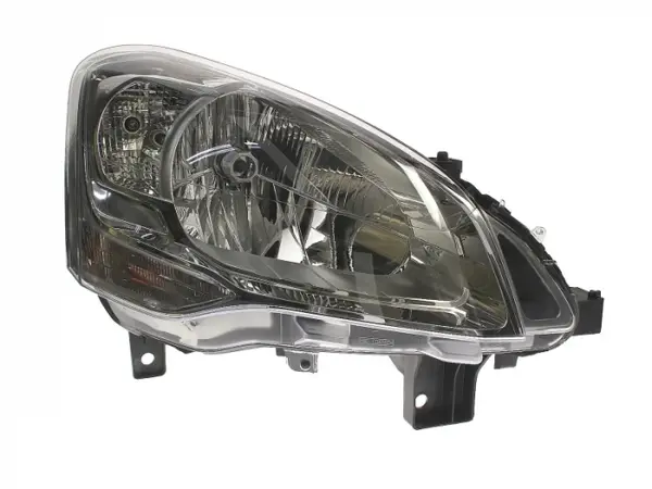 Far dreapta (H4, electric, cu motoras, fundal cromat) CITROEN BERLINGO PEUGEOT PARTNER 2008-2018