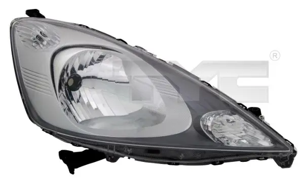 Far dreapta (H4, electric, cu motoras, fundal negru insertii crom) HONDA JAZZ 2008-2011