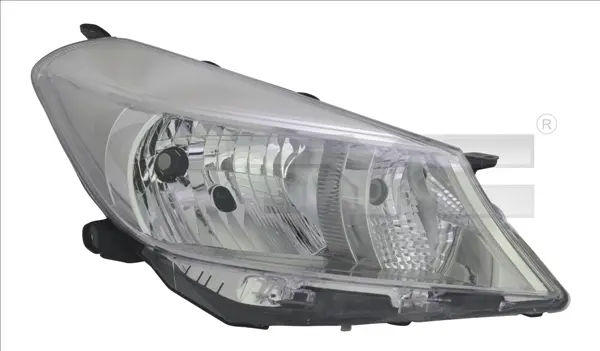Far dreapta (H4, electric, fara motor, culoare interior: grey) potrivit TOYOTA YARIS XP130 12.10-07.14