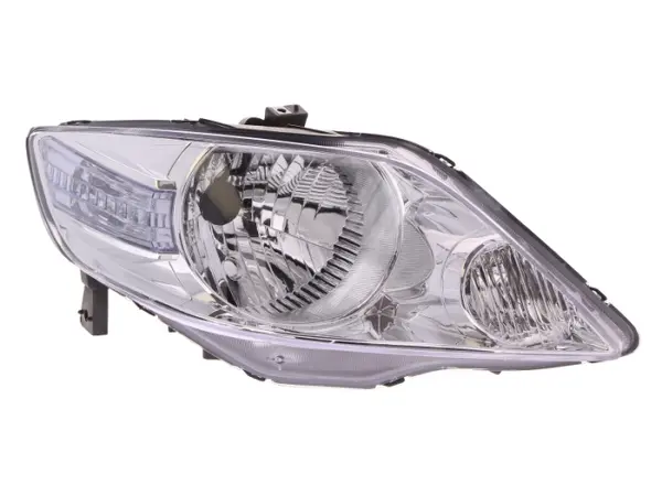 Far Dreapta (H4, electric, fara motoras, culoare insert: cromat, culoare semnalizator: transparent) potrivit HONDA CITY, CITY IV -08.08