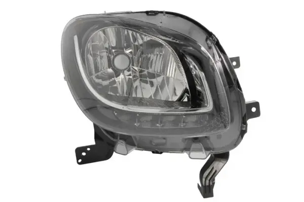 Far Dreapta (H4 LED, fara motoras, culoare insert: negru, culoare semnalizator: transparent) potrivit SMART FORFOUR, FORTWO