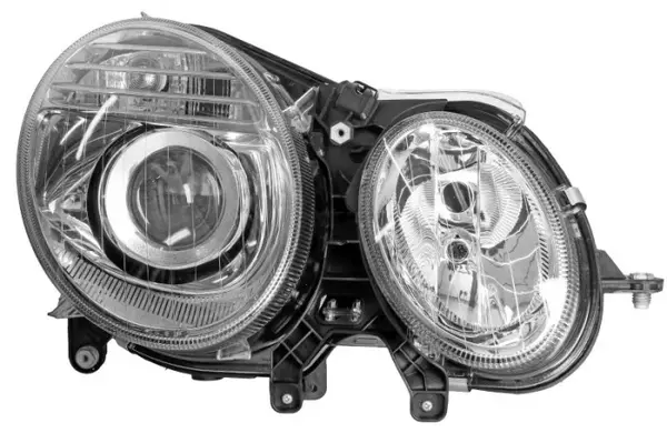Far dreapta (H7, reglaj electric, cu motoras, fundal argintiu) MERCEDES Clasa E T-MODEL (S211), E (W211)
