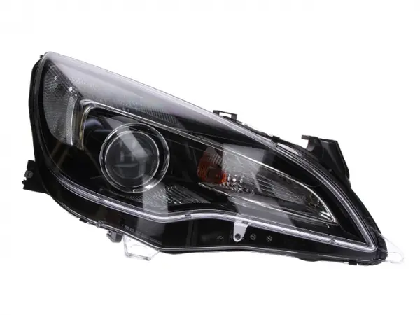 Far dreapta (H7, reglaj electric, cu motoras, fundal negru) OPEL ASTRA 2012-2015