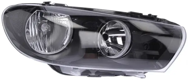 Far dreapta (H7, reglaj electric, cu motoras, fundal negru) VW SCIROCCO 2008-2014