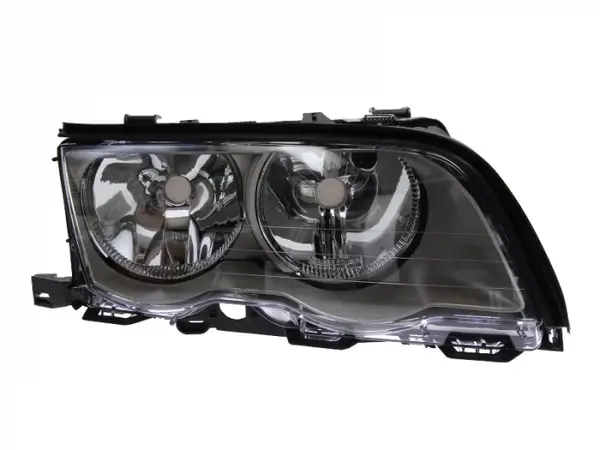 Far dreapta (H7, reglaj electric, cu motoras, fundal titan) BMW Seria 3 (E46)